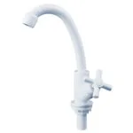 2773-TORNEIRA ABS BRANCA GIRATÓRIA LAVATÓRIO CRUZETA